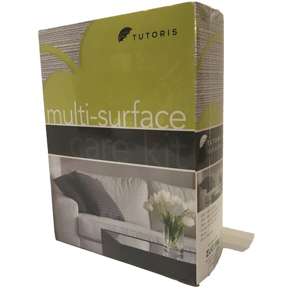 Tutoris Multi-surface Care Kit Leather Furniture Fabric Wood Kit W/Cloth Sealed - Picture 2 of 6